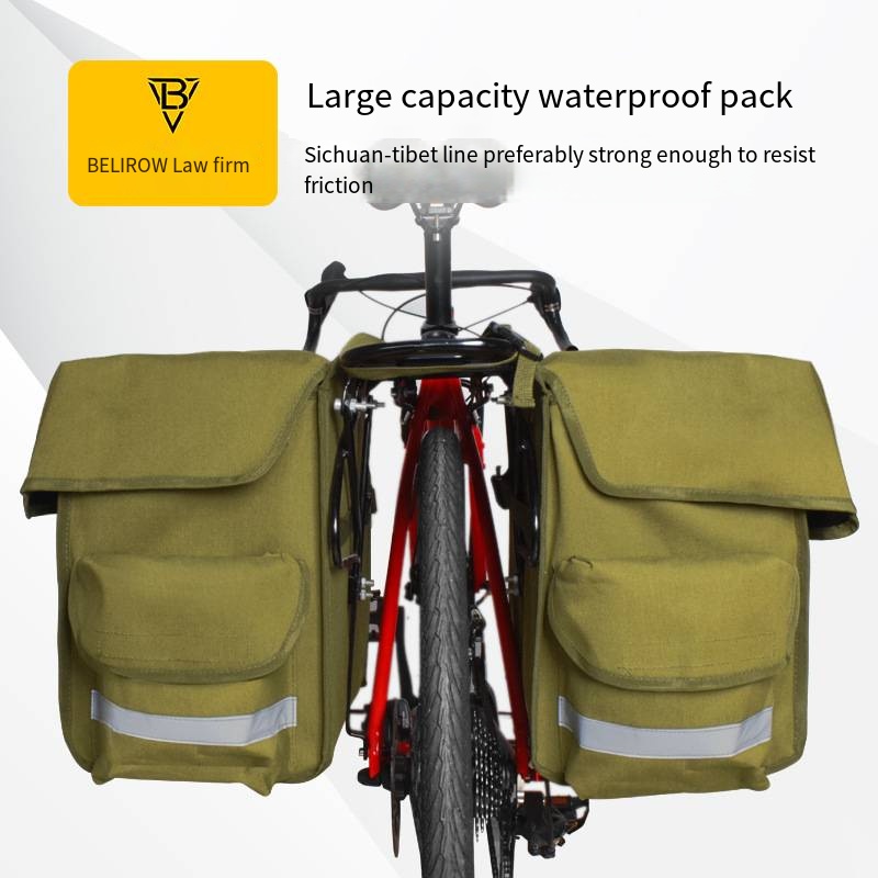 Panniers Waterproof Rear - سعة كبيرة الدراجة الخلفية حقيبة مزدوجة