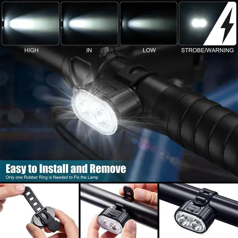 أضواء دراجة أمامية وخلفية قابل - مراجعة Bike Light Front Rear وسعره