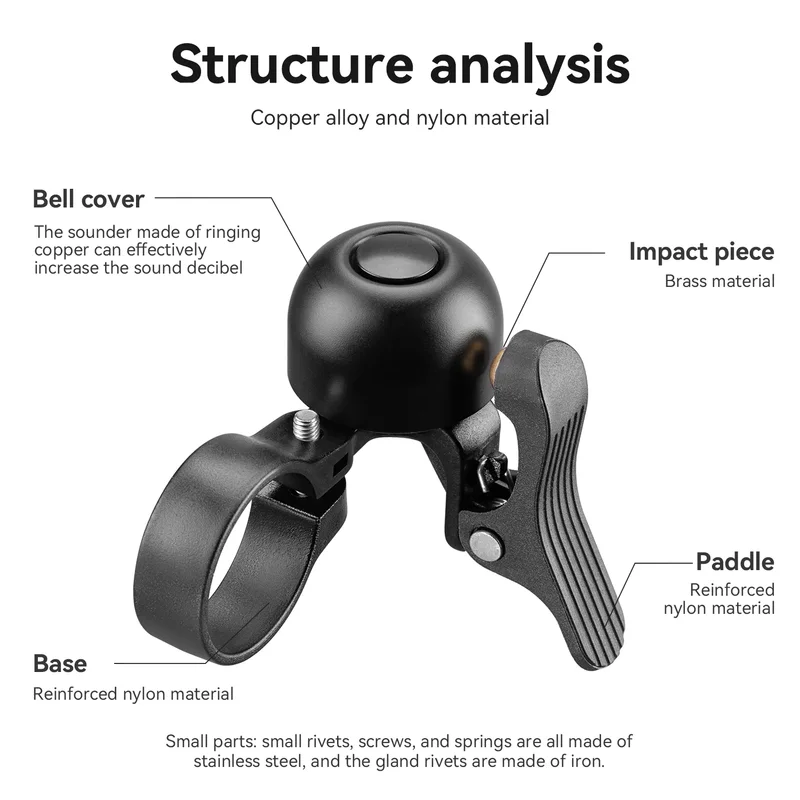 ROCKBROS جرس دراجة صغير الطريق - مراجعة Bell Handlebar Ring وسعره