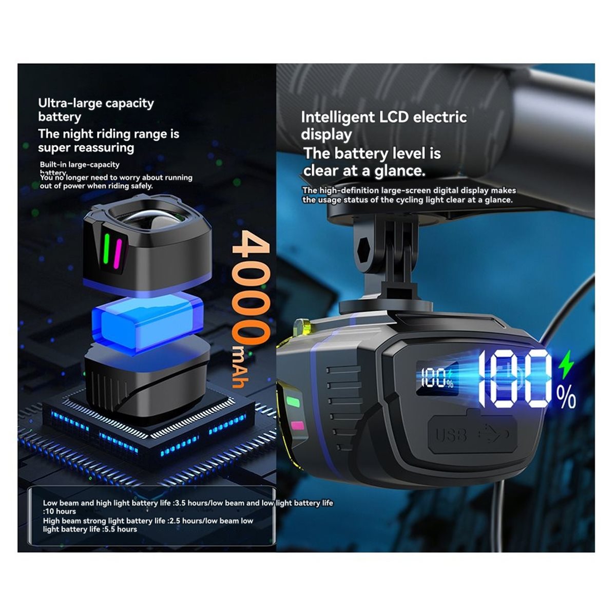 مصباح أمامي للدراجة X08A فائق  - مراجعة Bike Light Front Rear وسعره