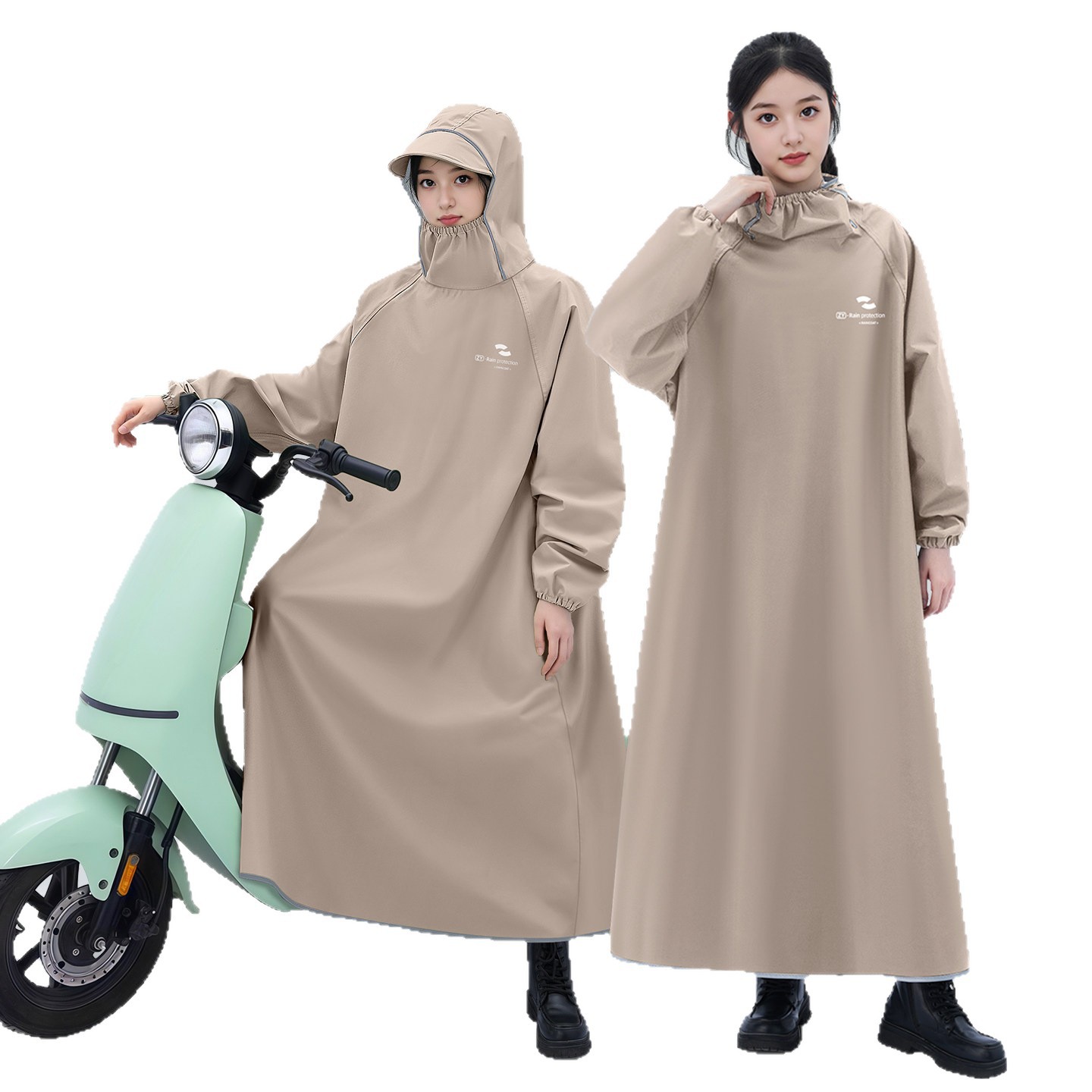 معطف مطر طويل الأكمام مقاوم لل - مراجعة Cycling Commute Rain وسعره
